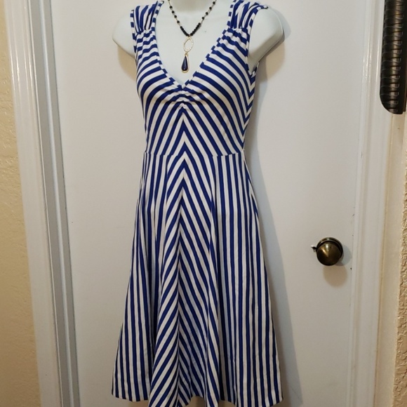 kate spade Dresses & Skirts - Kate Spade Blue / White Striped Sleeveless Dress